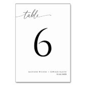 Elegant Modern Black Calligraphy Wedding 6 Kaart (Achterkant)