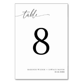 Elegant Modern Black Calligraphy Wedding 8 Kaart