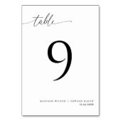 Elegant Modern Black Calligraphy Wedding 9 Kaart (Achterkant)