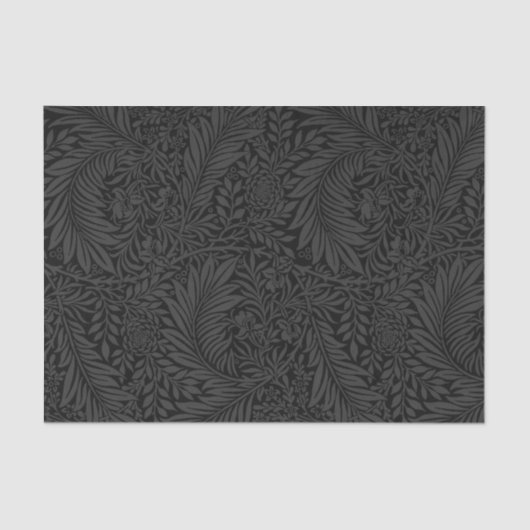 Elegant Modern Black Floral Pattern Tissuepapier (Voorkant)