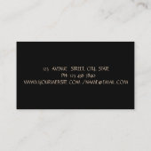 Elegant Modern Black, Glitter Lashes, Makeup Visitekaartje (Achterkant)