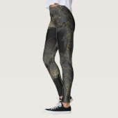 Elegant Modern Black Glitter Sparkles Gift Leggings (Links)