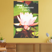 Elegant modern Black Photo Family Floral Script Canvas Afdruk (Insitu (Woonkamer))