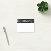 Elegant Modern Black Plain Marble Post-it® Notes (Kantoor)