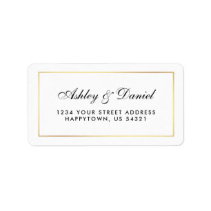 Elegant Modern Black White Wedding Etiket