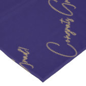 Elegant Modern Blauw Goud Afstuderen Petten Afstud Tafelkleed (Gekanteld)