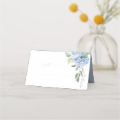 Elegant Modern Blauw Hydrangea Trouwtafel (Voorkant)