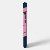 Elegant & Modern Blauw & Wit Case-Mate iPhone Case (Achterkant / Links)