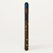 Elegant & Modern Blauw & Wit Case-Mate iPhone Case (Achterkant / rechts)