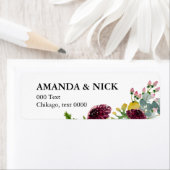 Elegant modern bloemetjeseenvoudig minimalistisch etiket (Insitu)