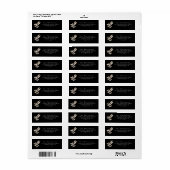 Elegant modern bloemig wit cranberryblad ontwerp etiket (Full Sheet)