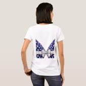 Elegant modern blok- en hartspetselontwerp t-shirt (Achterkant volledig)