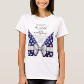 Elegant modern blok- en hartspetselontwerp t-shirt (Voorkant)