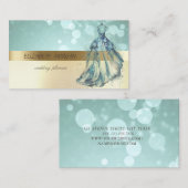 Elegant Modern Blue Dress Visitekaartje (Voorkant / Achterkant)