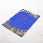 Elegant modern Blue Surfer Wave Beach Weddenschap Folie Uitnodiging (Gedraaid)