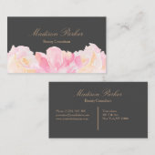 Elegant Modern Blumen Pastell Visitekaartje (Voorkant / Achterkant)