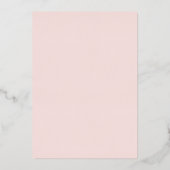 Elegant modern Blush Roos Gold Save the Date Kaart (Achterkant)