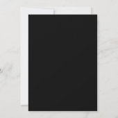 Elegant Modern Blush Roze Zwart Bloemen Bruiloft Kaart (Achterkant)