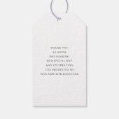 Elegant Modern Boho Wedding Bedankt Foto Cadeaulabel (Achterkant)
