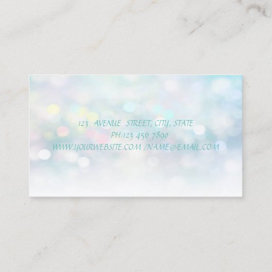 Elegant Modern Bokeh Visitekaartje (Achterkant)
