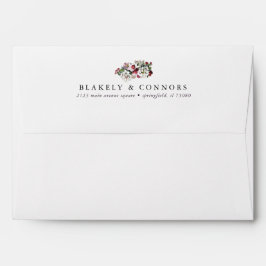 Elegant Modern Botanical Greenery Wedding Envelop