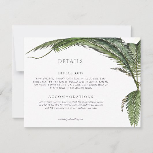 Elegant Modern Botanical Greenery Wedding RSVP Kaartje (Voorkant)