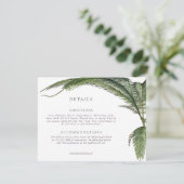 Elegant Modern Botanical Greenery Wedding RSVP Kaartje (Staand voorkant)