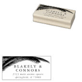 Elegant Modern Botanical Greenery Wedding Rubberstempel (Gestempeld)