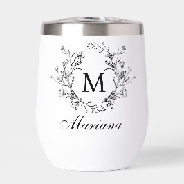 Elegant modern botanisch monogram minimalistisch