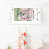 Elegant modern bruiloft foto afbeelding Welkom Spandoek (Insitu)