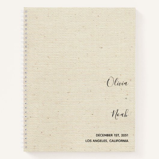 Elegant modern bruiloft gastboek notitieboek (Voorkant)