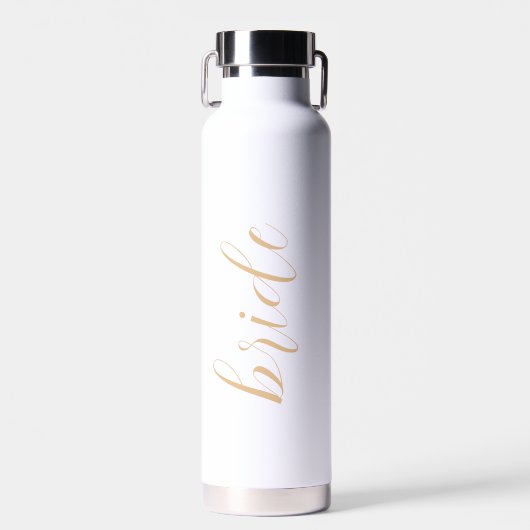 Elegant modern bruiloft voor aangepaste scriptbrid waterfles (Voorkant)