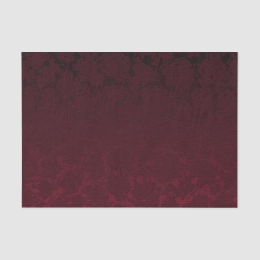 Elegant Modern Burgundy Floral Pattern Tissuepapier (Voorkant)