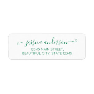 Elegant modern Calligrafiescript Green Forest Etiket
