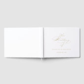Elegant Modern Calligraphy Gold Wedding Gastenboek (Volledig)