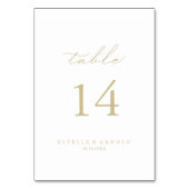 Elegant Modern Calligraphy Gold Wedding Kaart (Voorkant)