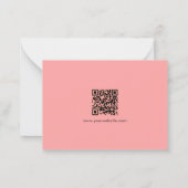 Elegant Modern Calligraphy Script Name QR Code Notitiekaartje (Achterkant)