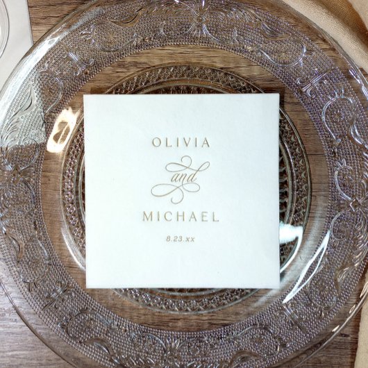 Elegant Modern Calligraphy Script Wedding Gold