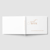 Elegant Modern Calligraphy White Wedding Gastenboek (Volledig)