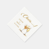 Elegant Modern Cheers Script Bril Bruiloft Servet (Hoek)