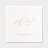 Elegant modern cheers script minimalist wedding (Recto)