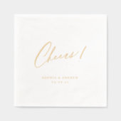 Elegant modern cheers script minimalist wedding (Recto)