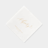 Elegant modern cheers script minimalist wedding folie servetten (Rechts)