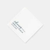 Elegant Modern Cheers Script Minimalistische bruil Servet (Hoek)