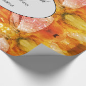 Elegant modern Chic Abstract Art Roze Sinaasappel Cadeaupapier (Hoek)