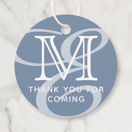 Elegant modern Chic Double Monogram Dank u Bedankjes Labels (Achterkant)