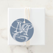 Elegant modern Chic Double Monogram Dank u Bedankjes Labels (In situ)