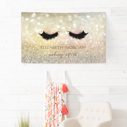 Elegant Modern Chic Glamoureuze Bokeh Faux Lashes Spandoek (Insitu)