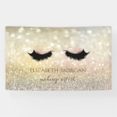 Elegant Modern Chic Glamoureuze Bokeh Faux Lashes Spandoek (Horizontaal)