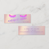 Elegant Modern Chic Glitter Lashes, Makeup Mini Visitekaartje (Voorkant / Achterkant)